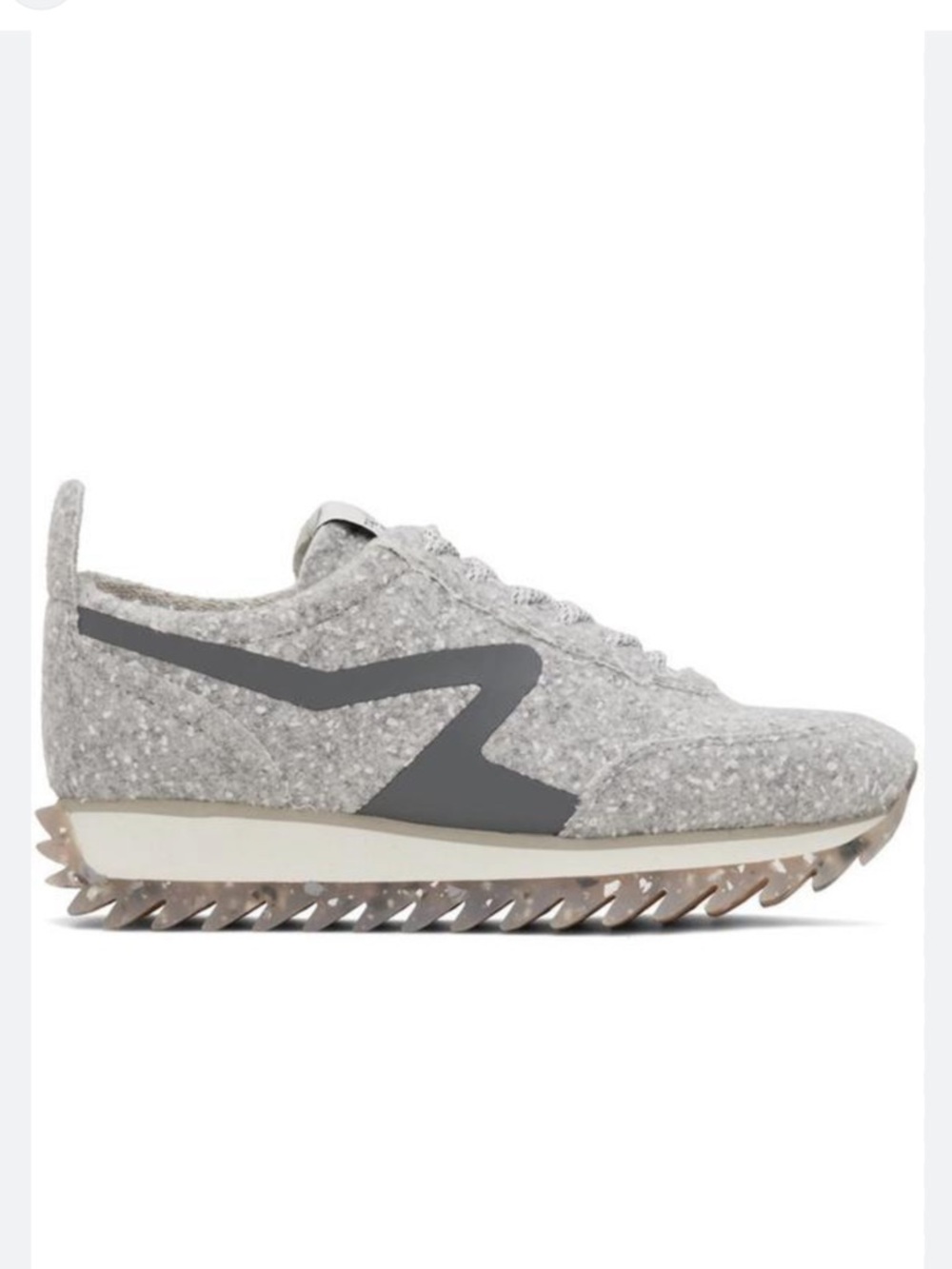 Rag and Bone Retro Runner Gray Wool Textured Sneakers 7